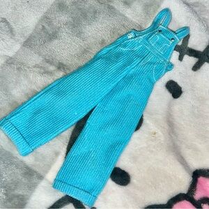 Vintage 1997 Cool Blue Colors Barbie corduroy Overalls Replacement Clothes